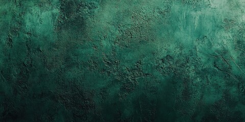 Sticker - Textured dark green concrete backdrop with a rough surface featuring a pattern, providing a lengthy panoramic view ideal for backgrounds.