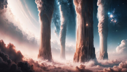 Wall Mural - The magnificent ethereal pillars of Creation