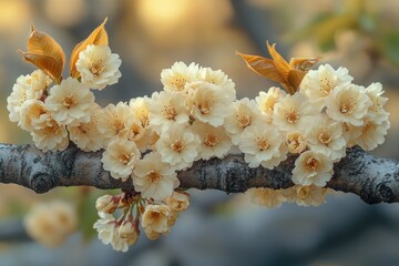 Poster - A tree branch featuring white flowers