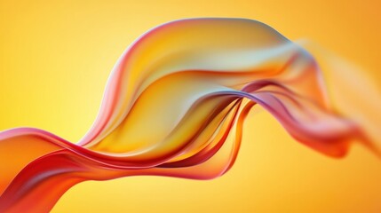 Wall Mural - dynamic orange wave design features smooth curves and warm gradients, radiating energy and creativit