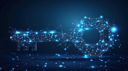 Abstract Digital Key:  Unlocking the Future of Technology