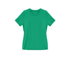 Wall Mural - kelly green blank tee shirt waist wear, women template mockup front view