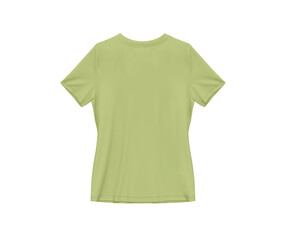 Wall Mural - kiwi green blank tee shirt waist wear, women template mockup back view