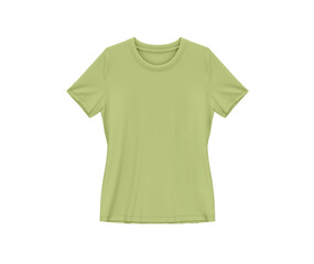 Wall Mural - kiwi green blank tee shirt waist wear, women template mockup front view
