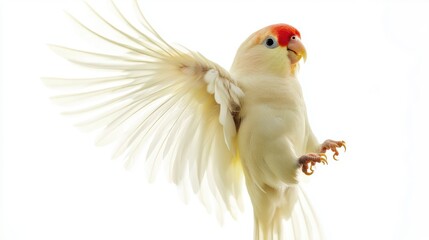 Poster - close up of a white parrot