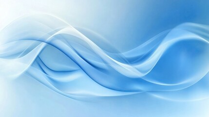 Wall Mural - Abstract Blue Waves Flowing Gently Across a Soft Background