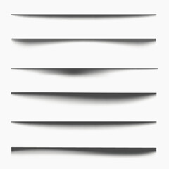 Wall Mural - minimalist gradient shadow line set vector. set of black minimal gradient shadow lines in various de