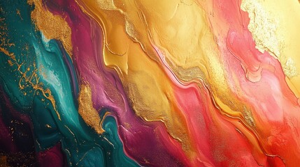 Wall Mural - mesmerizing abstract artwork featuring dynamic fluid patterns swirling color gradients and captivati