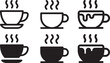 © zxr design - cup of coffee icon Coffe or tea cups vector icon collection. Cup hot icons design