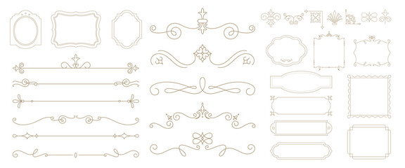 Wall Mural - elegant vintage frames and borders. decorative frames, ornate borders, and vintage elements. perfect