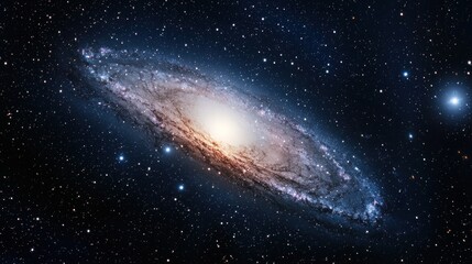 Wall Mural - Majestic Spiral Galaxy in the Cosmos: A Celestial Tapestry of Stars and Stardust