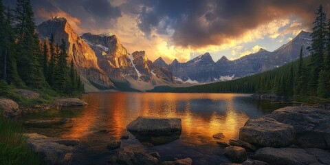 Aufkleber - Landscape and nature photography captures the beauty of the great outdoors, showcasing stunning scenery and vibrant natural elements. This landscape and nature photography invites viewers to explore