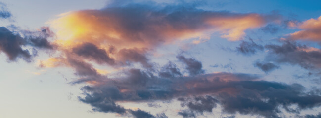 Wall Mural - colorful sunset clouds background