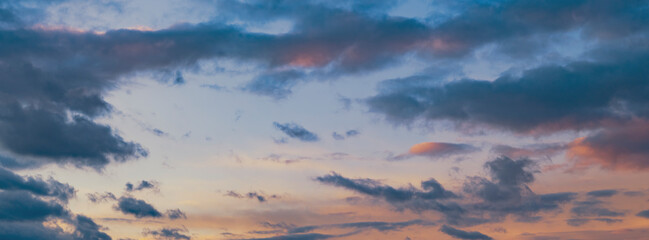 Wall Mural - colorful sunset clouds background