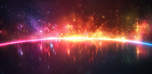 Poster - Holographic flare light backgrounds laser.