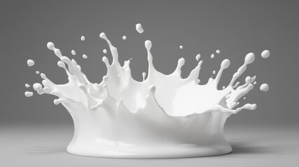Sticker - dynamic milk splash action studio setting high-resolution image minimalist background conceptual pho