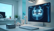 © Vera - Photorealistic dental x-rays on screen in a bright and modern clinic
