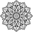 © MD - A detailed and intricate mandala design with symmetrical patterns and geometric elements, symbolizing balance and harmony. This versatile design is perfect for digital art, home décor, meditation visu