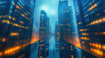 Aufkleber - A city of future night ambience.