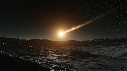 Wall Mural - Alien Planet Sunrise with Comet