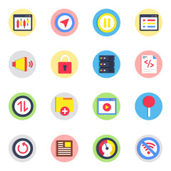 Canvas Print - Set of User Experience Flat Icons