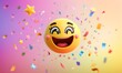 © sakib - 3d smiley face emoji emotion on bright background