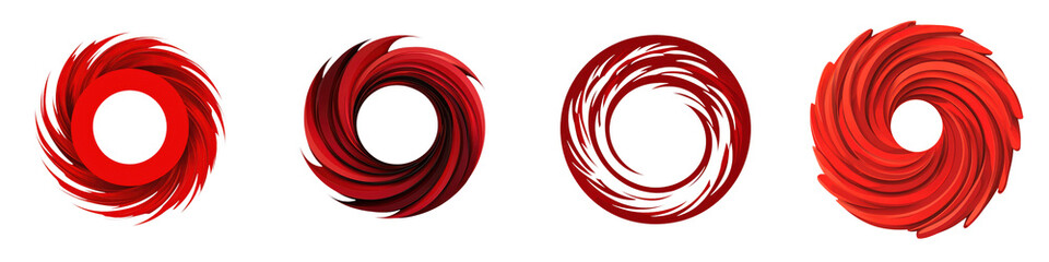 Wall Mural - vibrant red swirling abstract vortex graphic design
