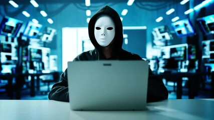 Aufkleber - Cyber Security Risk. Thief Man