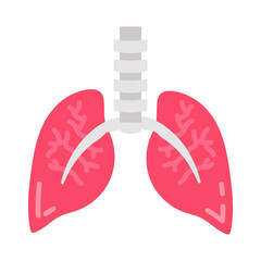 Wall Mural - bronchi flat icons, vector illustration
