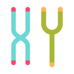Wall Mural - chromosome flat icons, vector illustration