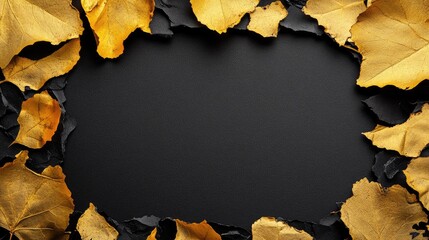 Wall Mural - autumn leaves frame