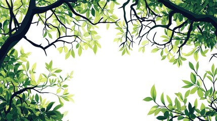 Wall Mural - green leaves background