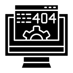 Canvas Print - Error 404 Icon