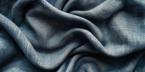 Poster - Bird s eye view of fabric texture showcasing intricate details, highlighting the unique patterns and softness of the fabric texture for design inspiration and creative projects involving fabric