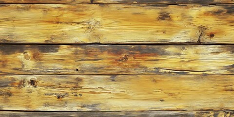 Poster - Texture of aged yellow rustic boards showcases a worn and shabby appearance, highlighting the unique texture of old boards that brings character and charm to any project involving rustic design.