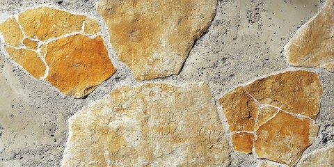 Poster - Grunge texture showcases a captivating sandstone surface against a wall with a concrete background, highlighting the unique characteristics of grunge texture in stunning detail.