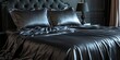 © meristock - Luxurious satin silk king size bed sheets perfect for Halloween celebrations, ideal for bed linens. Great for advertising and creating a festive atmosphere.
