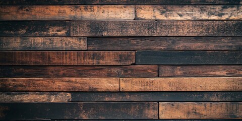 Fototapete - Wooden planks create a rustic background, showcasing the texture and warmth of wood. This image highlights the beauty and detail of wooden planks in a captivating manner.