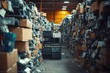 © Gatherina - Warehouse storing discarded electronic devices for recycling