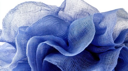 Abstract Blue Fabric Texture with Shimmering Details