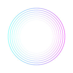 Wall Mural - color round frame isolated on transparent background. abstract circular ring of neon colors. modern 