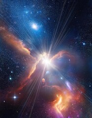 nebula and galaxies in space. abstract cosmos background