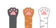 © Alano Design - Cat paw. Cat raise hand up. Foot print sign. Character cartoon doodle. Vector illustration
