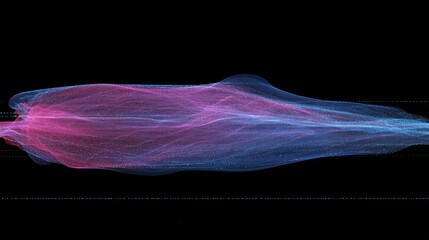 Wall Mural - ethereal flowing particles: abstract wave of light and color
