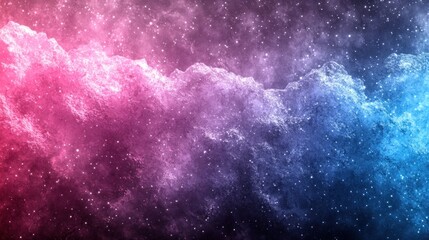 Wall Mural - Cosmic nebula with pink and blue hues, stars.