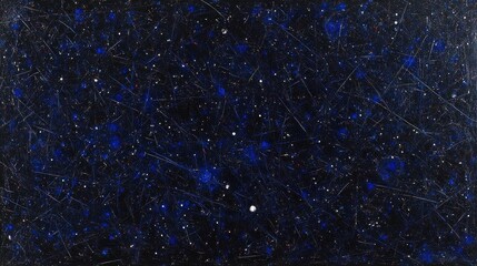 Wall Mural - Dark Blue Cosmic Background with Sparkling Lights Resembling a Starry Night Sky