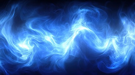 Sticker - Luminous Blue Energy Flow Abstract Background