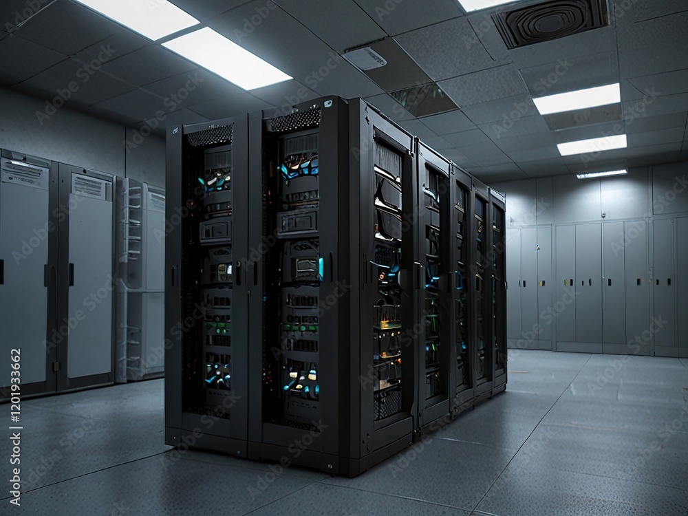 Swerver Room server rooms,room with servers,data center,,Server room with server ...
