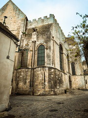 Wall Mural - Street view of old village Etampes in France