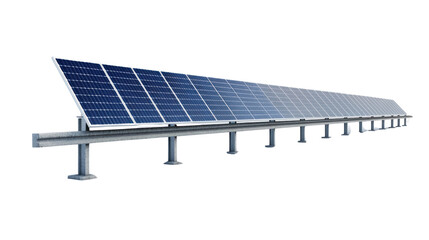 A modern solar panel system showcasing innovative renewable energy technology for sustainable power generation in an eco-friendly environment.